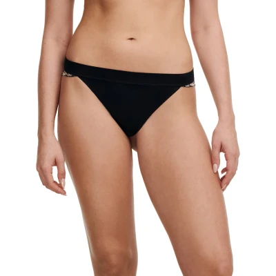 Afbeelding van Chantelle dames Tattoo Love tanga met kant in de kleur Zwart, maat: 38