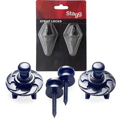Afbeelding van Stagg SSL1GD strap lock Set Black