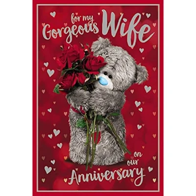 Afbeelding van Vrouw Anniversary Me To You 3D Holografische Verjaardag Kaart
