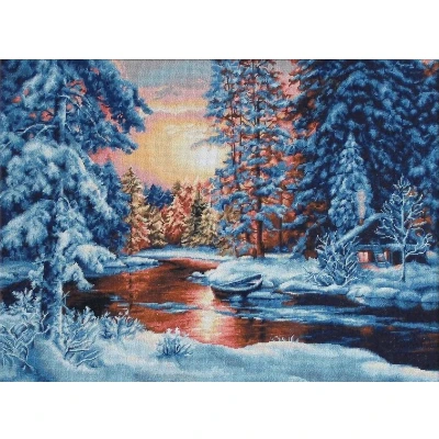 Afbeelding van Luca S Winter Landschap II Gekoelde Kruissteek Kit
