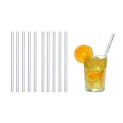 Afbeelding van TFA Dostmann GlasWerk Medium glas rietjes, 14.2016.10, breukstabiel, duurzaam, geschikt voor de vaatwasmachine, 10 stuks, longdrinks/latte macchiato