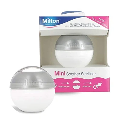 Afbeelding van Milton Mini Portable Soother Pacifier Dummy Steriliser (Silver + 50Tablets)