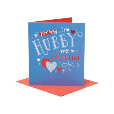 Afbeelding van UK Greetings Valentijnsdag kaart voor echtgenoot Hubby Design