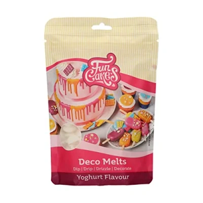 Afbeelding van FunCakes Deco Melts Smeltsnoep Candy Smeltchocolade Yoghurt Smaak 250g