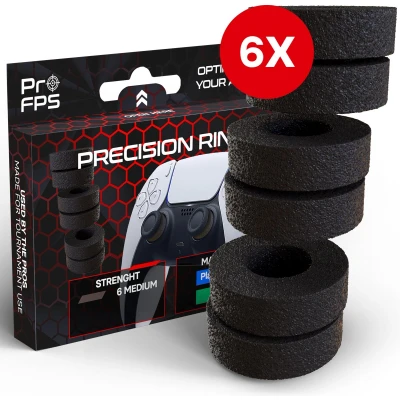Afbeelding van ProFPS Precision Rings geschikt voor PlayStation 4 (PS4), 5 (PS5) &amp; Xbox Controller eSports Gaming Accessoires Medium Thumb Grips 6 stuks