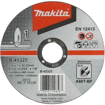 Afbeelding van MAKITA B 45325 doorslijpschijf ALU 115x1,0x22,23mm