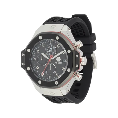 Afbeelding van Philipp Plein Chrono Royal PWLFA0225 Horloge Siliconen Zwart Ø 46 mm