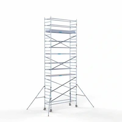 Afbeelding van Euroscaffold Rolsteiger Original L305xB90cm 9.20m werkhoogte Gebruik tegen de gevel Houten Deck