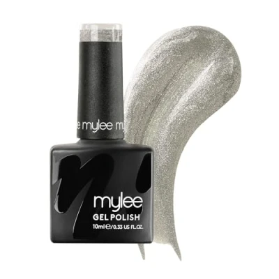 Afbeelding van Mylee Gel Nagellak 10ml [Silver screen] UV/LED Gellak Nail Art Manicure Pedicure, Professioneel &amp; Thuisgebruik [Shimmer Range] Langdurig en gemakkelijk aan te brengen