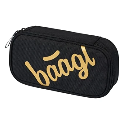 Afbeelding van Baagl etui voor meisjes Schooletui schrijfwaren Schoolspullen pennenetui, jongens school, Skate Gold,