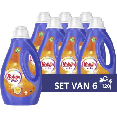 Afbeelding van 6 flessen Robijn Color vloeibaar wasmiddel (1 L) ActievandeDag Beste deals Dagdeal Dagaanbieding