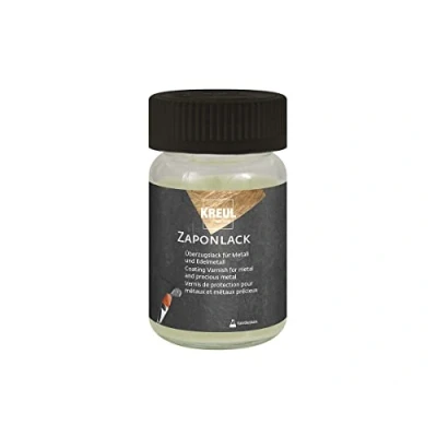 Afbeelding van KREUL 84060 Zapon lak, 60 ml, transparante beschermende lak voor glanzende metalen oppervlakken, voorkomt aanslag, verkleuring en corrosie.