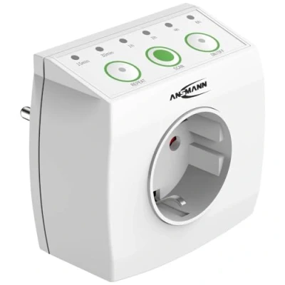 Afbeelding van ANSMANN timer stopcontact AES1.3 / Individueel instelbaar energiebesparend met afteltimer voor ventilatorkachels, ventilatoren, strijkijzers, koffiezetapparaten, wasmachines, enz.