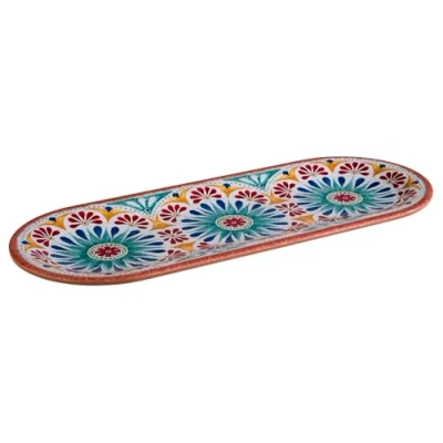 Afbeelding van APS 84686 bord ARABESQUE, 38 x 15,5 cm, hoogte 2 melamine, decoratie/terracottalook
