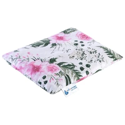 Afbeelding van Kersenstenen kussen korrelkussen groot warmtekussen 500g rechthoek 20x25cm eco natuur 100% katoen Medi Partners warmte + koudetherapie massagetherapie (Rose Bloem)