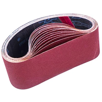 Afbeelding van STEBRUAM Schuurbanden 75 x 457 mm, schuurband set van 3 korrel 80/120/150/240/400 voor bandschuurmachine, schuren, vijlen, slijpen en ontroesten (15 stuks)