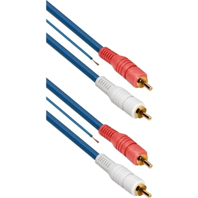 Afbeelding van Tulp stereo audio kabel met remote draad verguld 5 meter