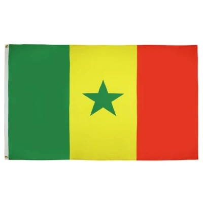 Afbeelding van Senegalese vlag 150x90 cm vlaggen 90 x 150 Banner 3x5 ft Licht polyester AZ FLAG