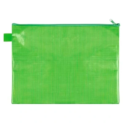 Afbeelding van VELOFLEX 2704040 A4 ritszak, groen, gemaakt van met stof versterkt EVA materiaal, 1 documentenvak