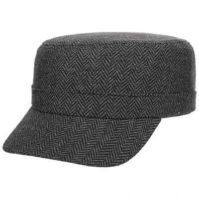 Afbeelding van Lipodo Piumino Army Pap met Oorbescherming Heren cap wintercap klep oorflappen voering voor Herfst/Winter M (56 57 cm) zwart