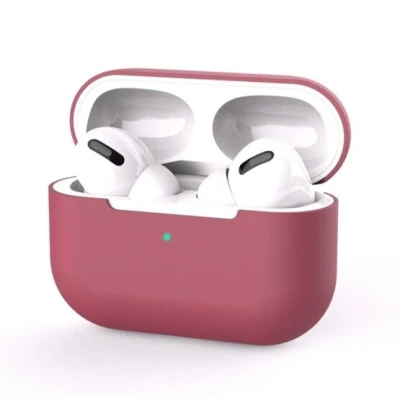 Afbeelding van AirPods Pro / 2 Solid series Siliconen hoesje Wijnrood