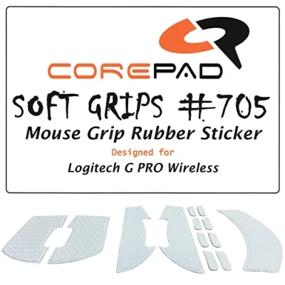 Afbeelding van Corepad Soft Grips zelfklevende voorgesneden anti slip stickers voor PC gaming muizen (White, Logitech G PRO Wireless)