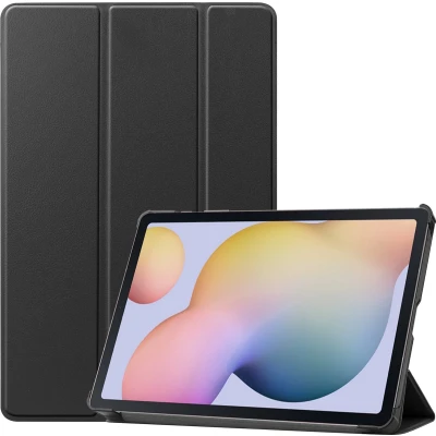 Afbeelding van Case2go Tablet Hoes geschikt voor Samsung Galaxy Tab S7 (2020) Tri Fold Book Case Zwart