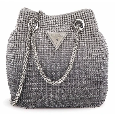 Afbeelding van Guess Zalina Pouch Schoudertas silvercoloured, Dames, Maat: One Size, Silver/coloured