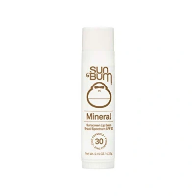 Afbeelding van Sun Bum SPF 30 Minerale Zonnebrandcrème Lippenbalsem Hawaii 104 Act Compliant (Octinoxate &amp; Oxybenzone Free) Breed Spectrum Natuurlijke Lip Care met UVA/UVB bescherming .15 oz