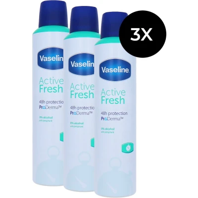 Afbeelding van Vaseline ProDerma Active Fresh Deodorant Spray 6 x 250 ml