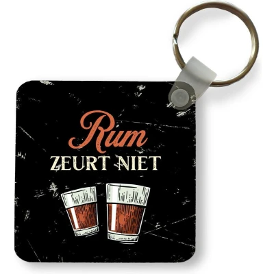 Afbeelding van Sleutelhanger Uitdeelcadeautjes Rum Glazen Tekst Plastic Vaderdag cadeau Geschenk Cadeautje voor hem Tip Mannen