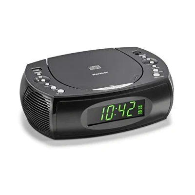 Afbeelding van Karcher UR 1308 wekkerradio met cd speler en FM radio (20 zendergeheugens) wekker dual alarm, USB oplader &amp; backup functie
