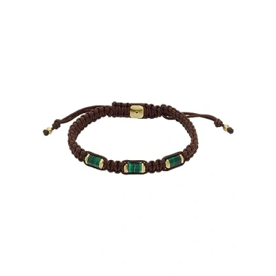 Afbeelding van Fossil heren Wikkelarmband met edelsteen JF04563710 in de kleur Goud
