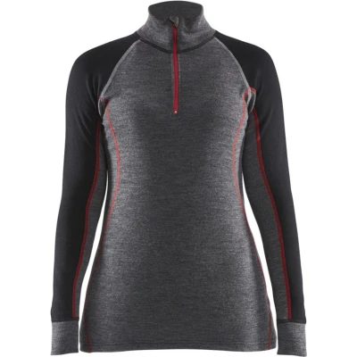 Afbeelding van Blaklader Dames onderhemd met rits XWARM 7299 1736 Medium Grijs/Zwart XS