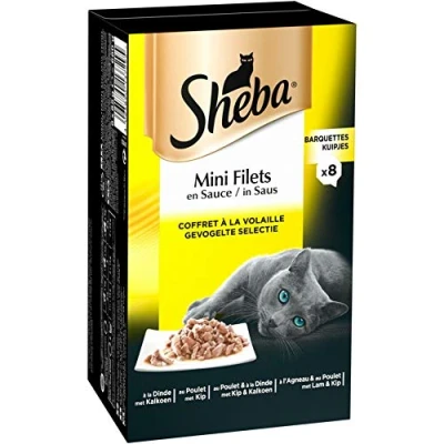Afbeelding van Sheba Alu Multipack Mini Filets Traiteur Kattenvoer 8x85 g