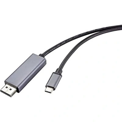 Afbeelding van Renkforce RF 4630696 USB C displaykabel / DisplayPort Aansluitkabel stekker, stekker 1.00 m Zwa