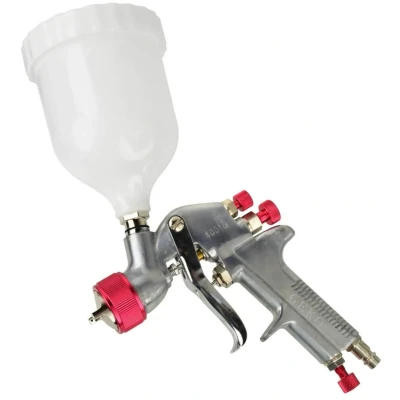 Afbeelding van GEKO HVLP verfspuit 1,4 mm nozzle aluminium behuizing 600 ml cup verstelbare controle