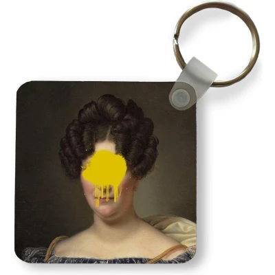 Afbeelding van Sleutelhanger Uitdeelcadeautjes Portret Kleding Verf Plastic
