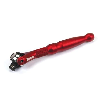 Afbeelding van Titan 11320 1/4 inch aandrijving x 4 90 tand draaibare kop micro ratel rood