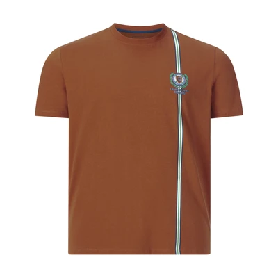 Afbeelding van Charles Colby EARL Sullivan Tshirt print, Heren, Maat: Large, Dunkelorange