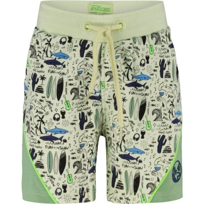 Afbeelding van 4PRESIDENT Korte Broek Jongens Short Surf green AOP Maat 74