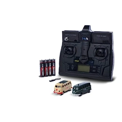 Afbeelding van Carson 500504152 1:87 VW T1 Police+ Maltese Combo 2.4GHz LCD rijklaar model, 2.4 GHz afstandsbediening met oplaadaansluiting, incl. 4xAAA zenderbatterijen, LED verlichting, handleiding