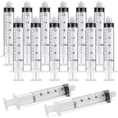 Afbeelding van 20 stuks 10 ml spuit luer Lock, individueel steriel verzegelde plastic lock zonder naald voor wetenschappelijke laboratoria, epoxyhars, ambacht, het voeden van huisdieren (10 ml)