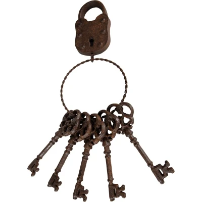 Afbeelding van Clayre &amp; Eef Hanger Sleutelbos 12x6x35 cm Bruin Ijzer Woondecoratie