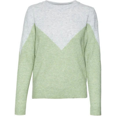 Afbeelding van Vero Moda Vmplaza Ls Block Pullover Light Grey GRAU L