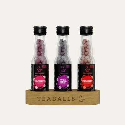 Afbeelding van Teaballs Set bessen met framboos, wilde bessen, aardbeien, 3 pack voor 225 kopjes