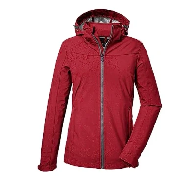 Afbeelding van killtec Dames Softshelljack/outdoorjack met afritsbare capuchon KOS 40 WMN SFTSHLL JCKT, red, 50, 41280 000