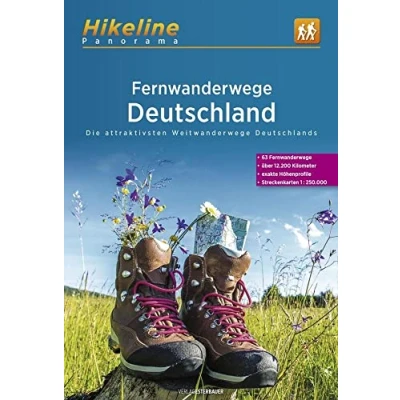 Afbeelding van Fernwanderwege Deutschland: Die attraktivsten Weitwanderwege Deutschlands 63 Fernwanderwege, über 12.200 Kilometer, exakte Höhenprofile, Streckenkarten 1:250.000