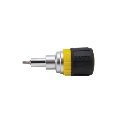 Afbeelding van 6 in 1 Ratcheting Stubby Schroevendraaier met Vierkante uitsparing Klein Gereedschap 32594