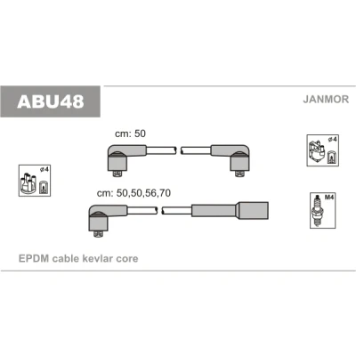 Afbeelding van JANMOR ABU48 Bougiekabelset SEAT: Ibiza 2